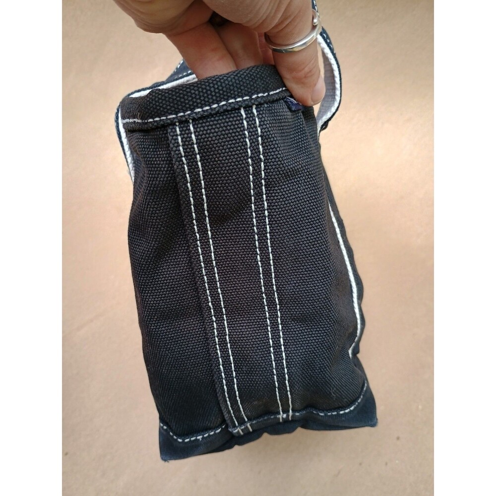 Lands End Small Canvas Tote Bag Dark Gray Zip Top Casual Everyday Carry - Picture 6 of 9